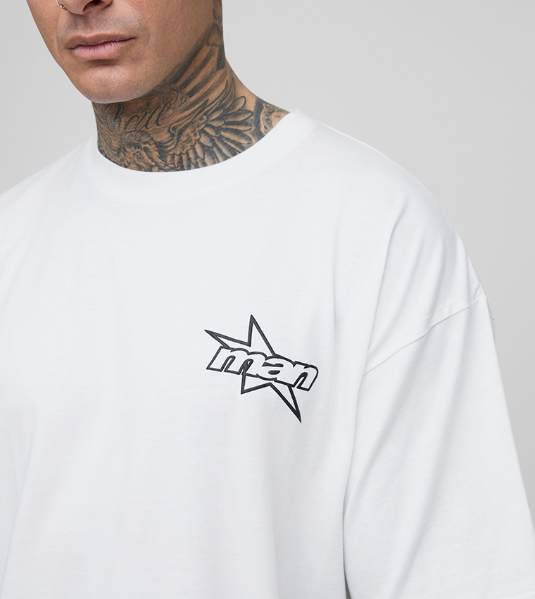 Tall Star Puff Print Oversized T-Shirt