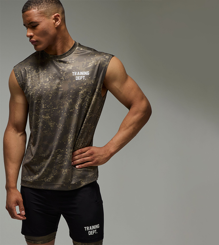 Training Dept Oversized Camo Tank Top