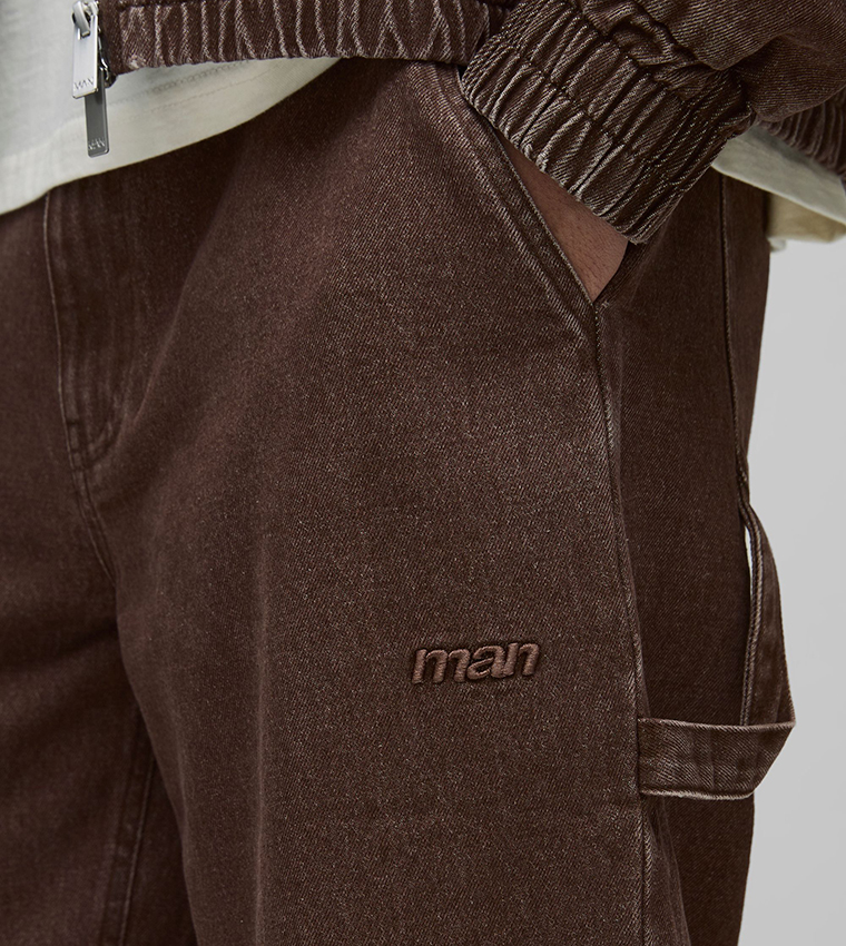 Washed Relaxed Fit Carpenter Jeans