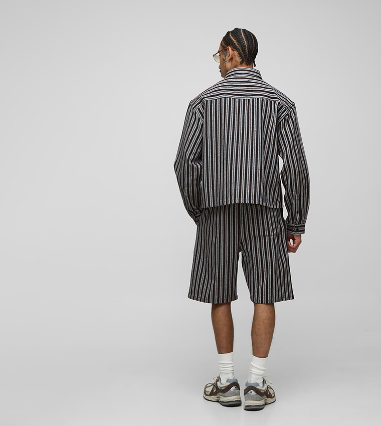 Striped Long Sleeves Oversized Shirt