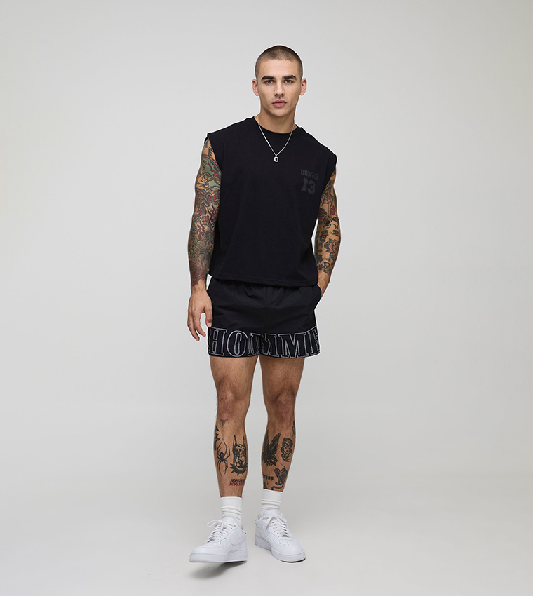 boohoo MAN★オーバーサイズ 半袖 Brooklyn Gym Tシャツ★黒★ bmm85160_black_xl?pdp.template