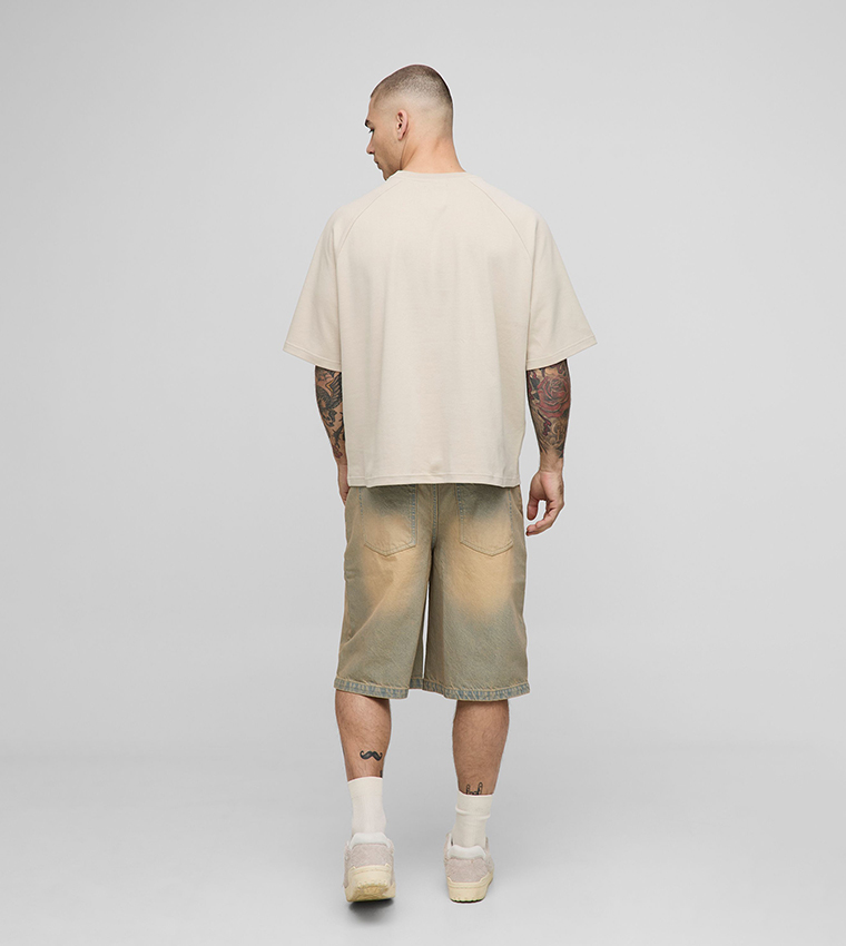 Antique Bleach Wash Denim Shorts