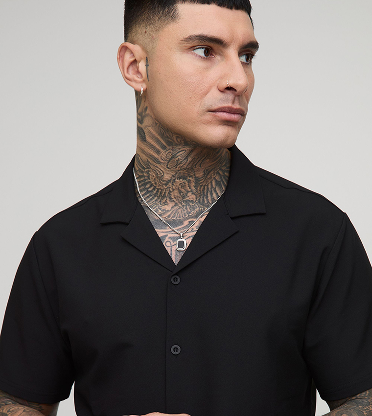 Tall Technical Stretch Revere Collar Shirt