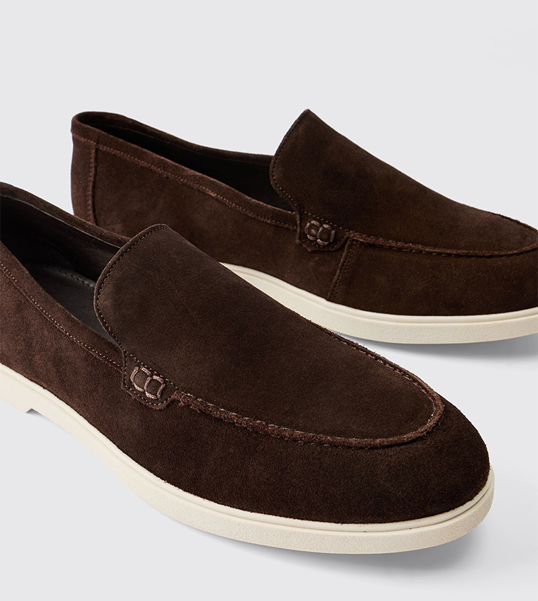 Real Suede Leather Loafers