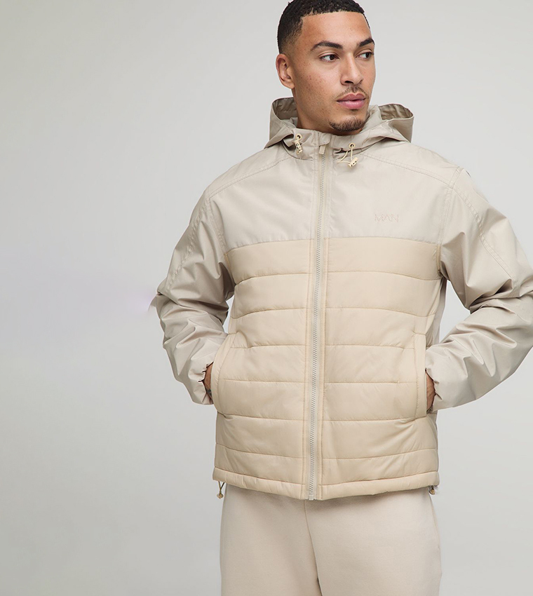 Regular Fit Lightweight Quilted Hooded Jacket
