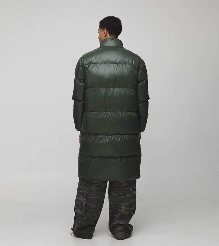 High Shine Long Sleeves Puffer Coat