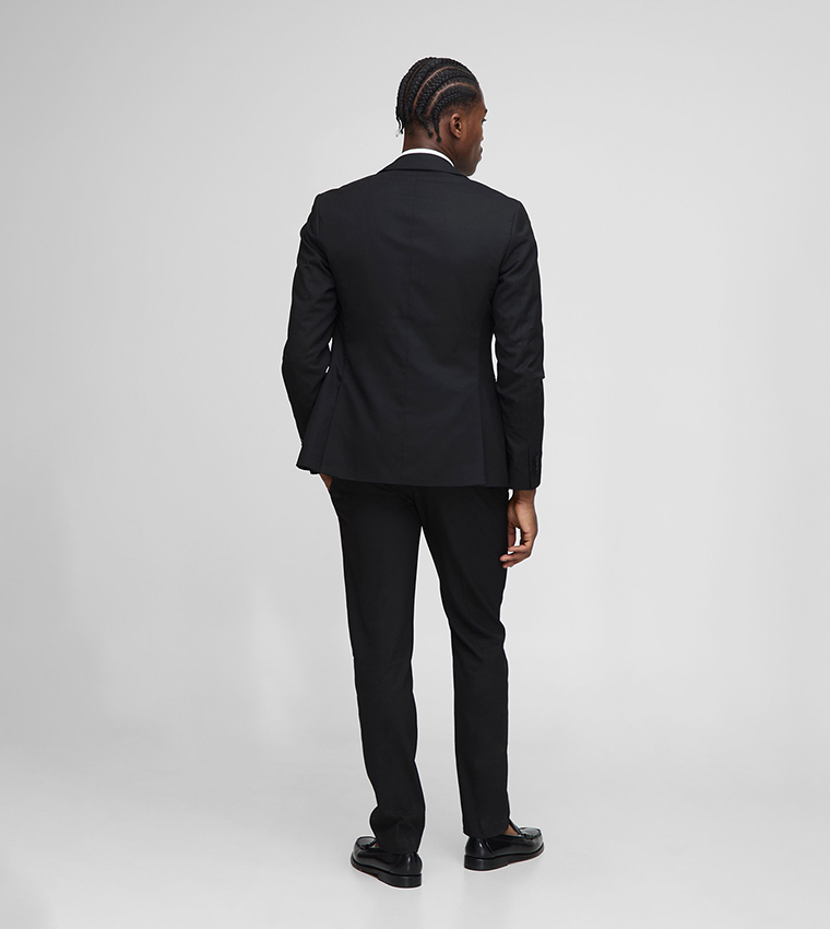 Solid Slim Fit Tailored Trousers
