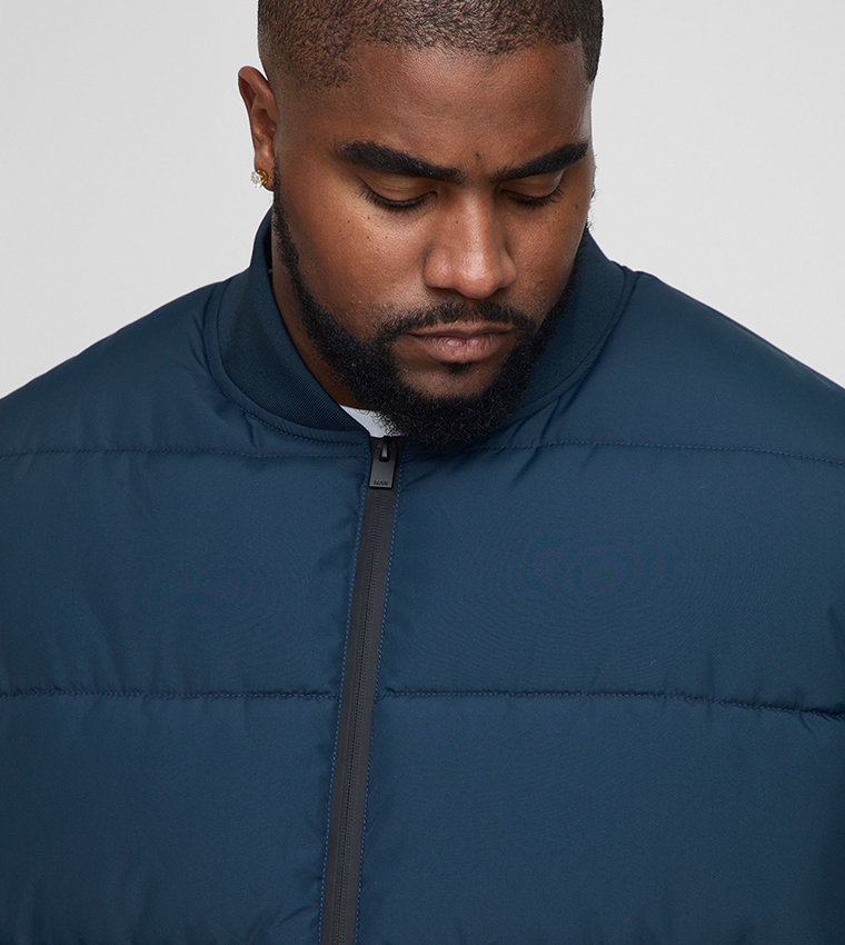 Quilted Scuba Sleeves Oversized Puffer Jacket