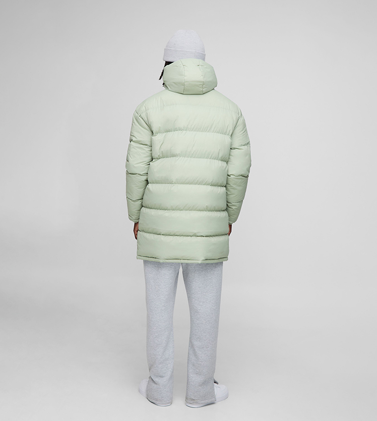 Regular Fit Hooded Longline Puffer Jacket