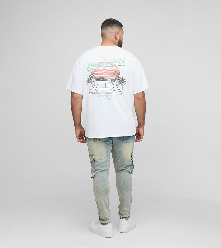 Stonewash Ripped Super Skinny Fit Cargo Jeans