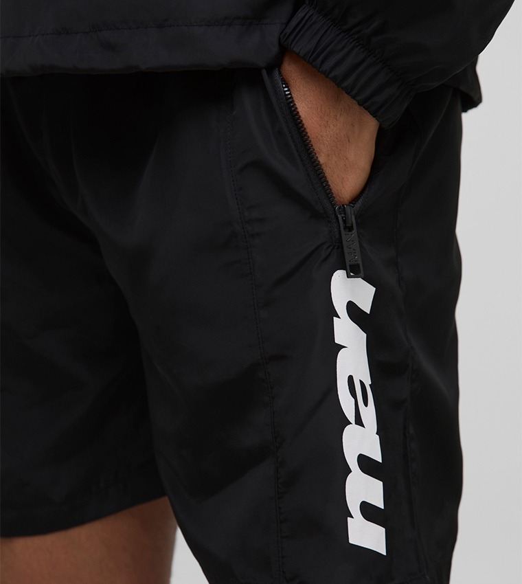Logo Printed Nylon Active Shorts