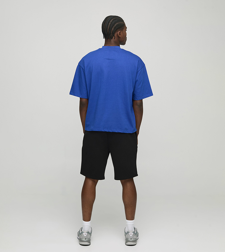 Solid Extended Neck Boxy T-Shirt
