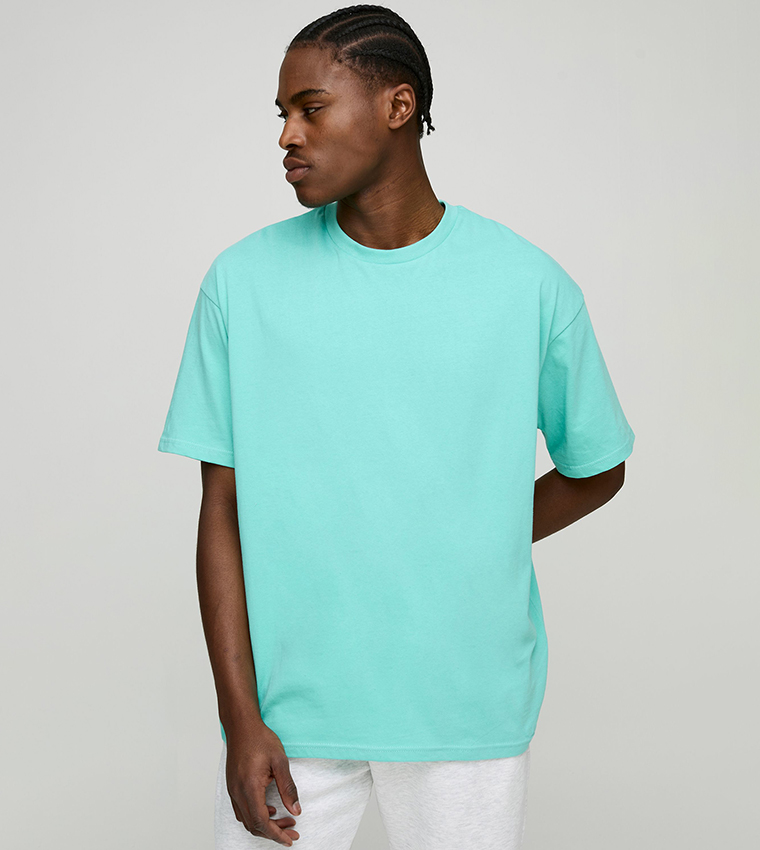 Solid Crew Neck Oversized T-Shirt