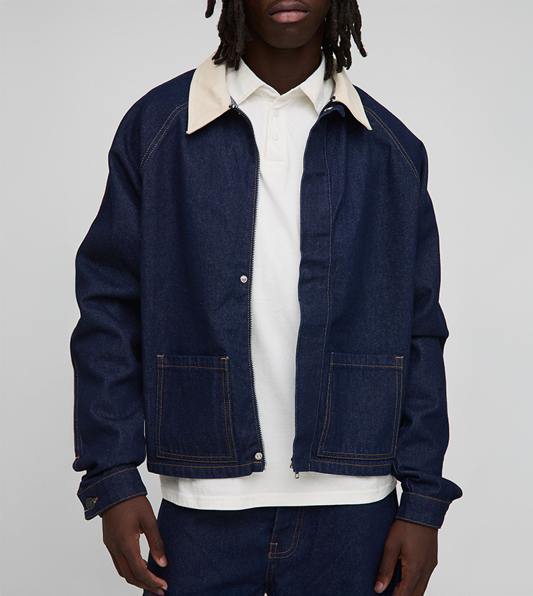Pocket Detail Relaxed Fit Denim Jacket