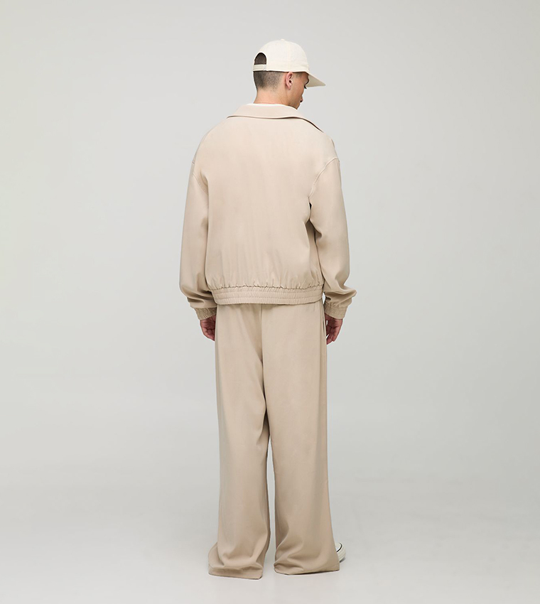 Pleated Front Wide Leg Trousers