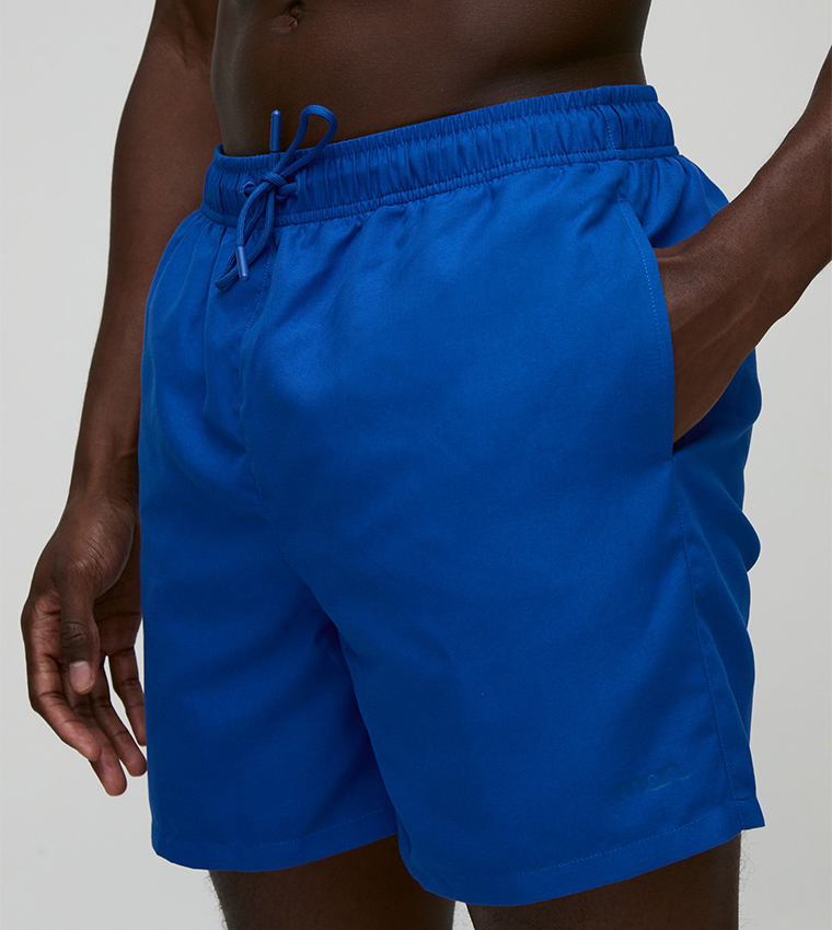 Drawstring Waist Mid Length Swim Shorts