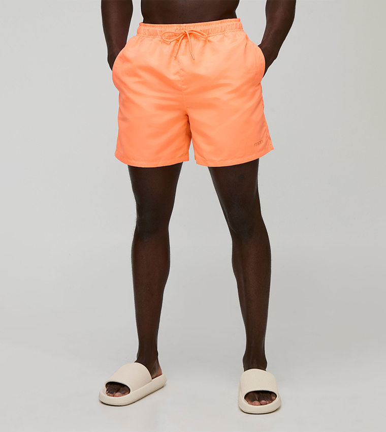 Drawstring Waist Mid Length Swim Shorts