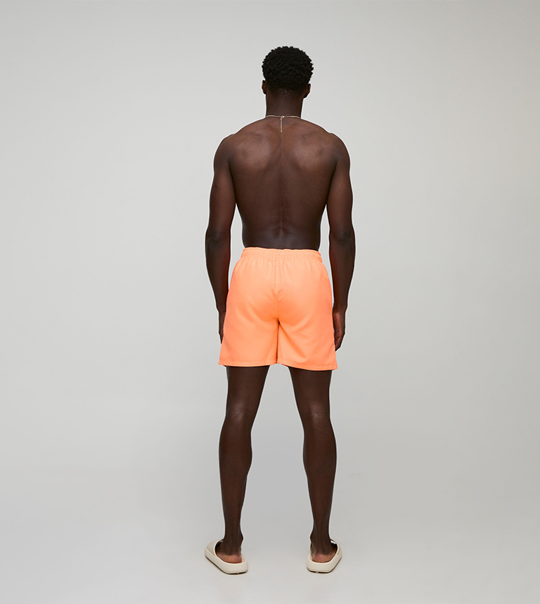 Drawstring Waist Mid Length Swim Shorts