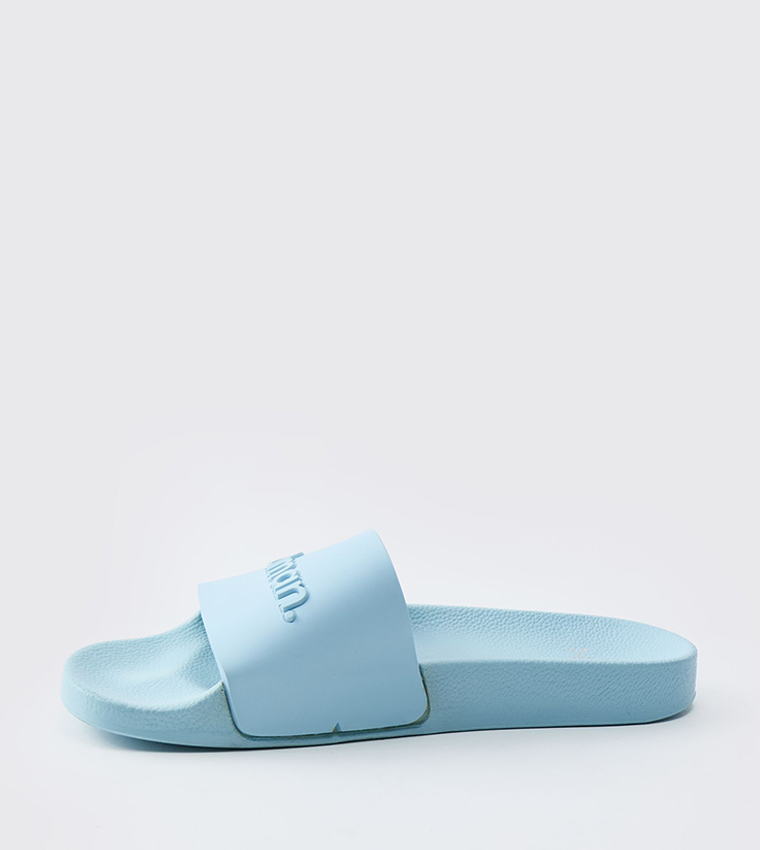 Logo Detail Open Toe Slides