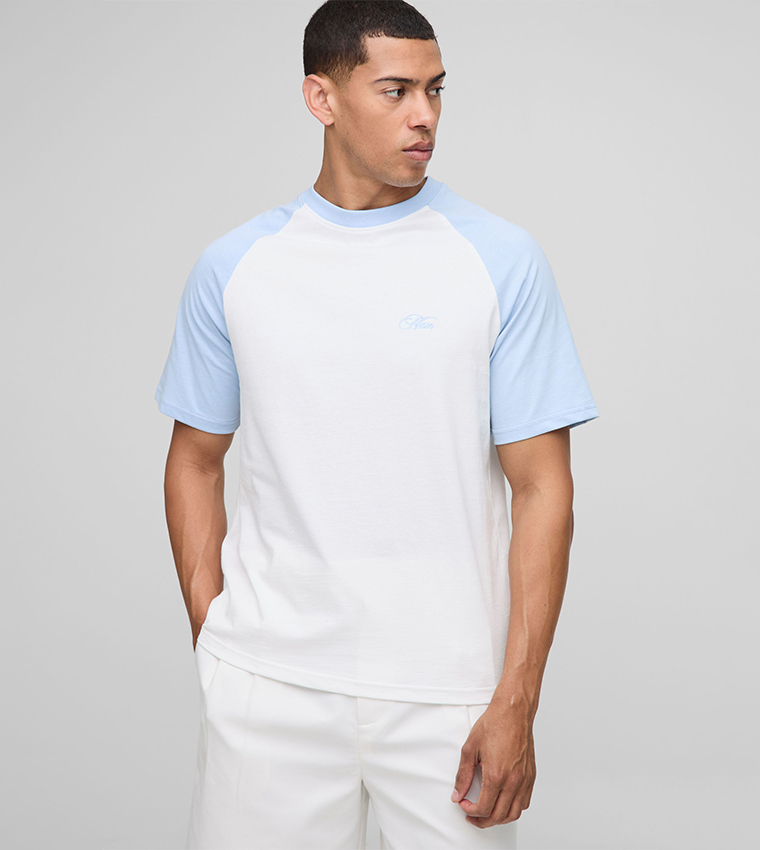 Embroidered Raglan Sleeves T-Shirt