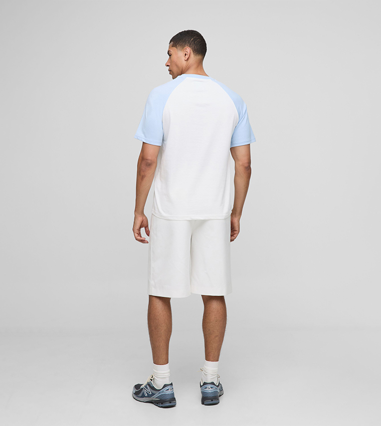 Embroidered Raglan Sleeves T-Shirt