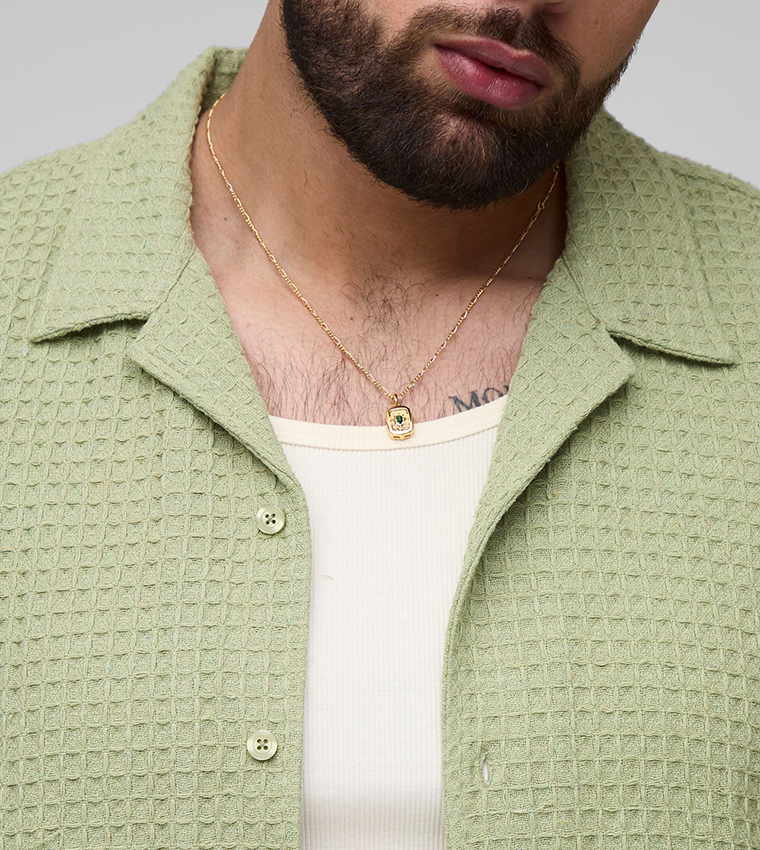 Plus & Tall Textured Revere Collar Oversized Shirt