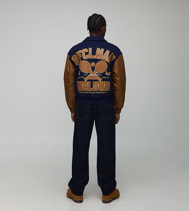 Double Waistband Contrast Stitch Relaxed Fit Jeans