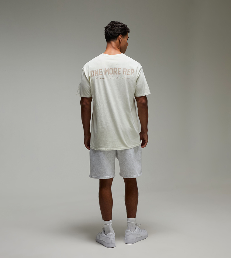 Washed One More Rep Printed Oversized T-Shirt