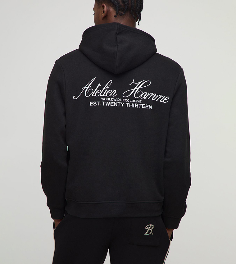 Regular Homme Embroidered Hoodie