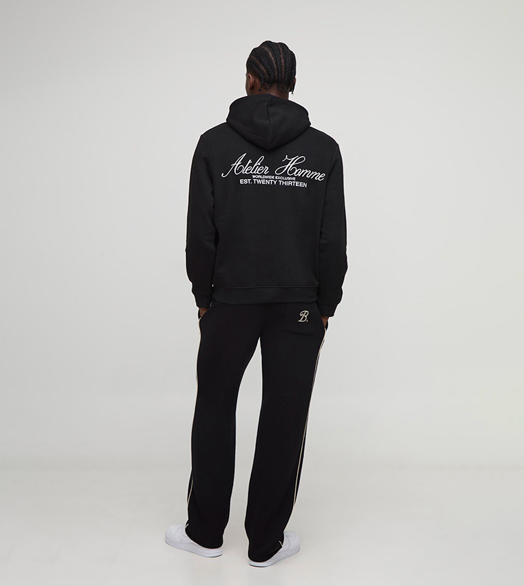 Regular Homme Embroidered Hoodie
