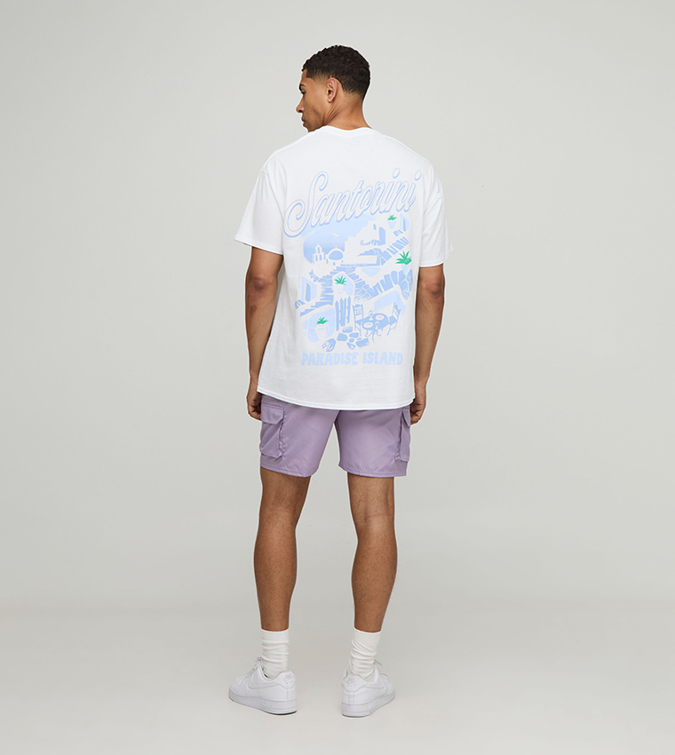Mid Rise Shell Cargo Shorts