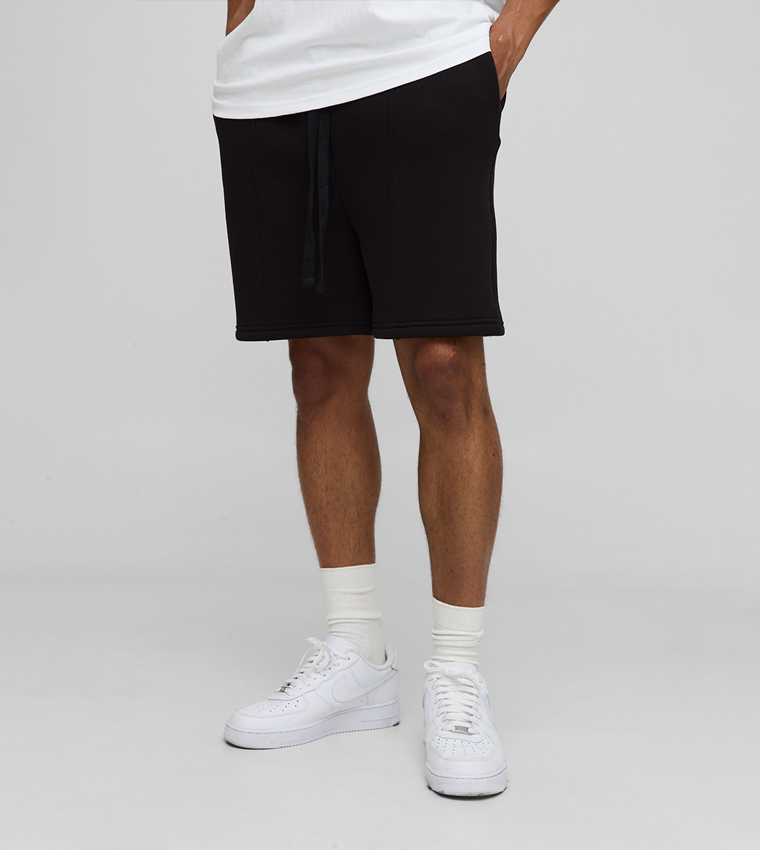 Drop Crotch Pintuck Oversized Shorts