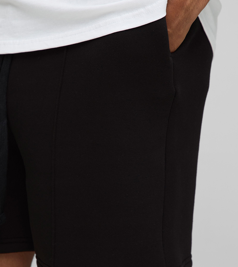 Drop Crotch Pintuck Oversized Shorts