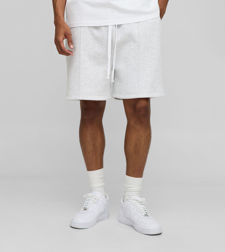 Drop Crotch Pintuck Oversized Shorts