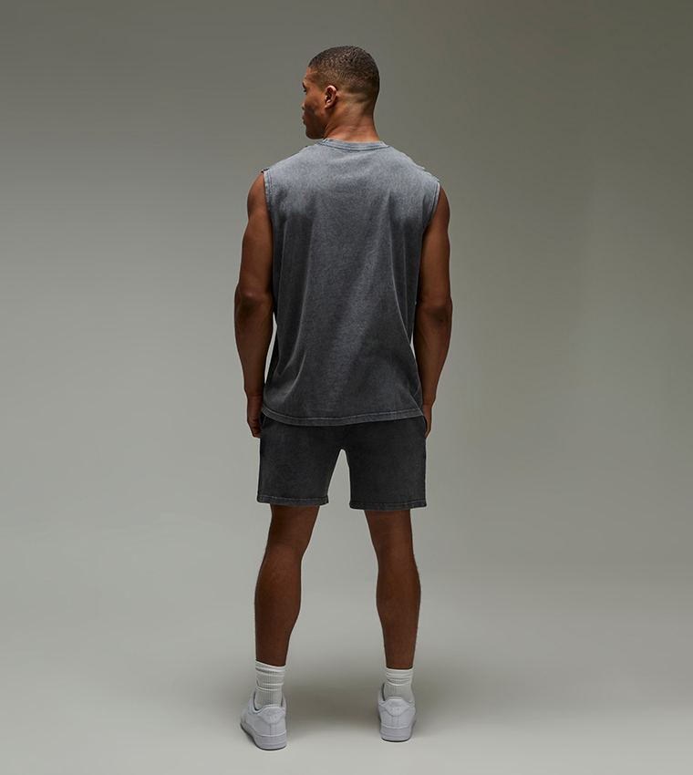 Active Printed Loose Fit 5-Inch Washed Shorts