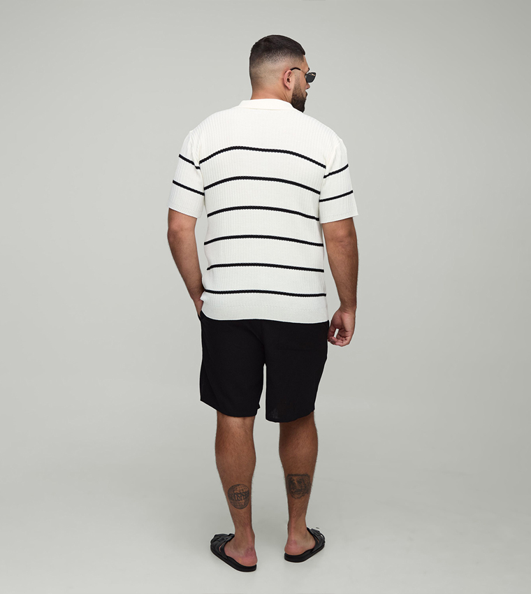 Plus & Tall Relaxed Fit Linen Fixed Waist Shorts