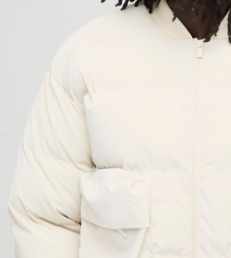 Regular Fit Padded Pocket Bomber Jacket