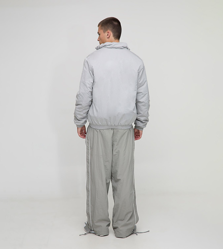 Regular Fit High Neck Nylon Puffer Jacket