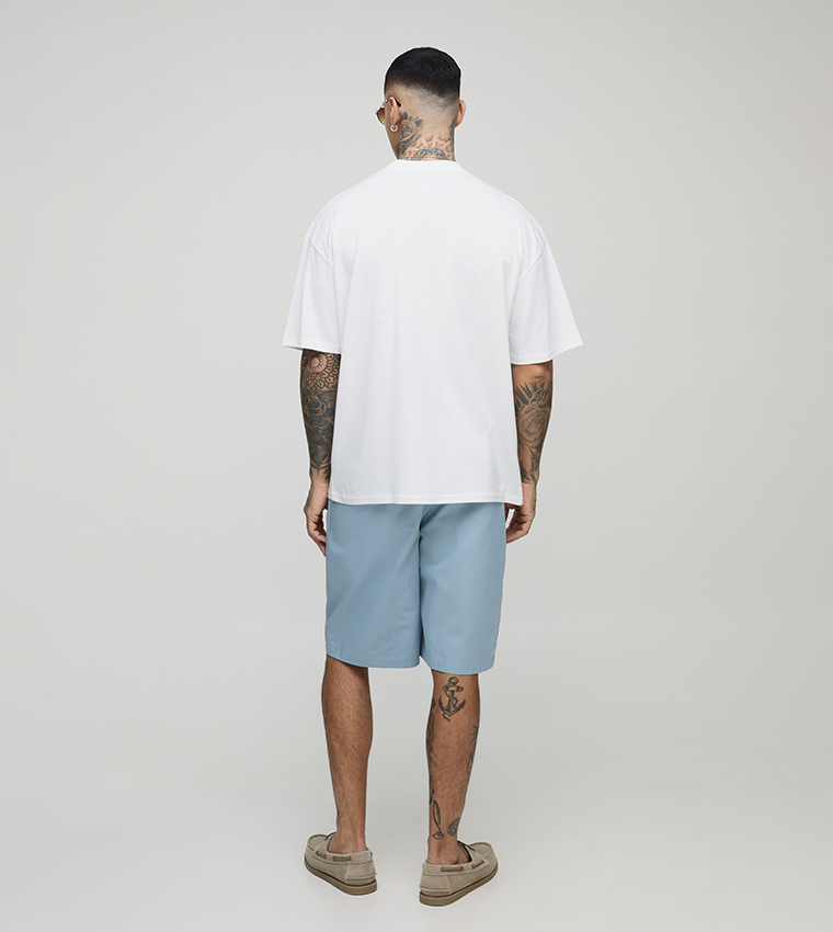 Plus & Tall Printed Crew Neck Oversized T-Shirt