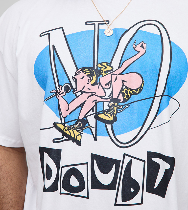 No Doubt License Print Oversized T-Shirt