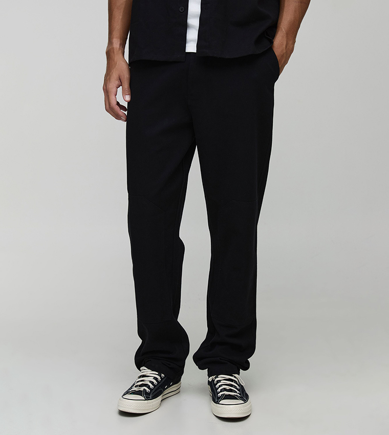 Tall Fixed Waist Straight Fit Worker Trousers