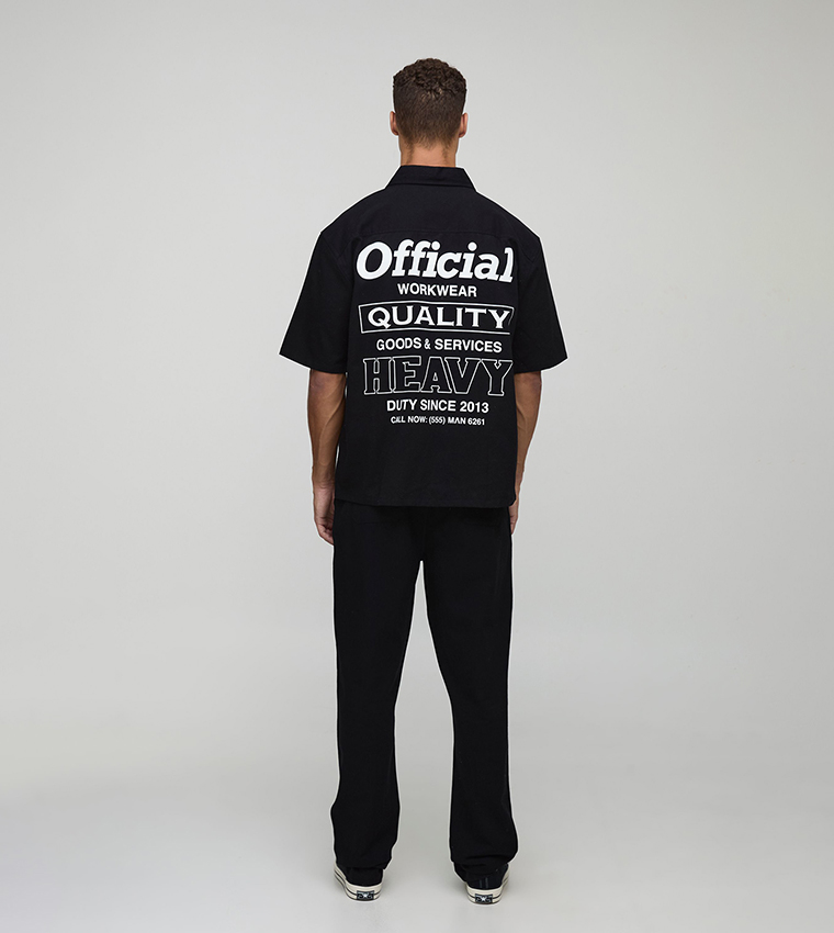 Tall Fixed Waist Straight Fit Worker Trousers