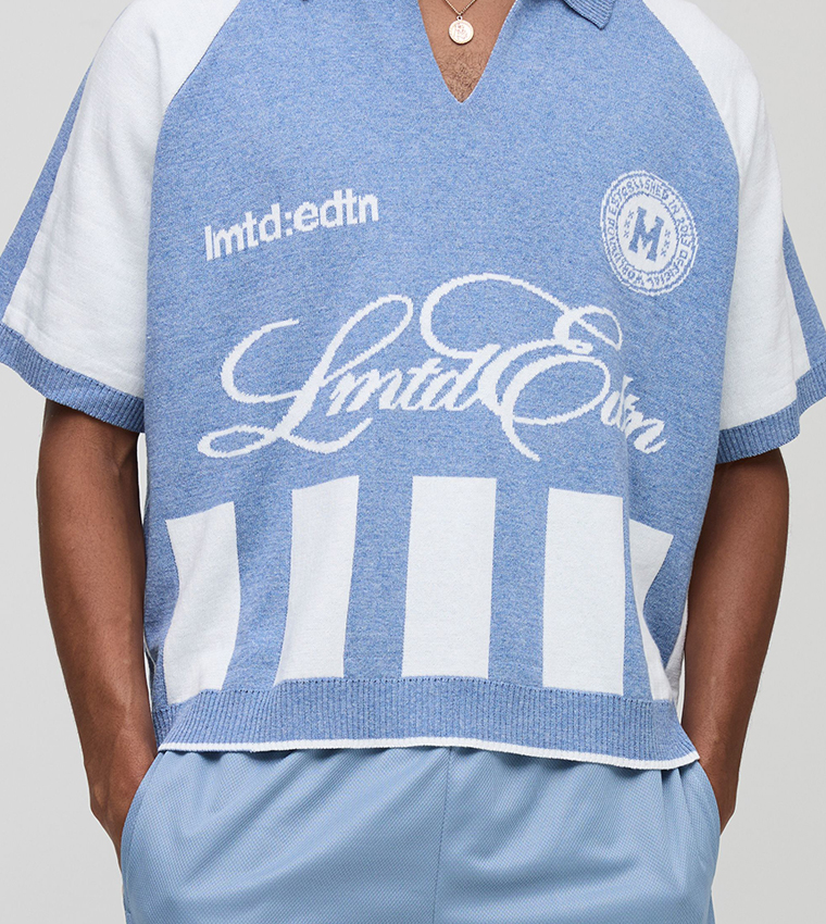 Limited Edition Oversized Moto Jacquard Polo T-Shirt
