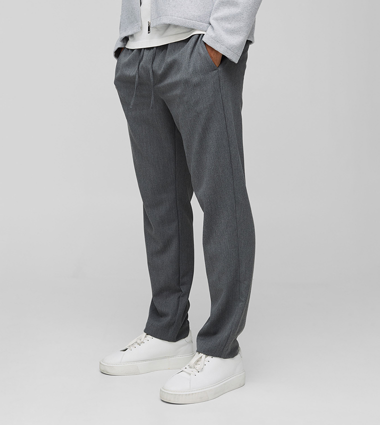 Elasticated Waist Tapered Smart Woven Sweatpants