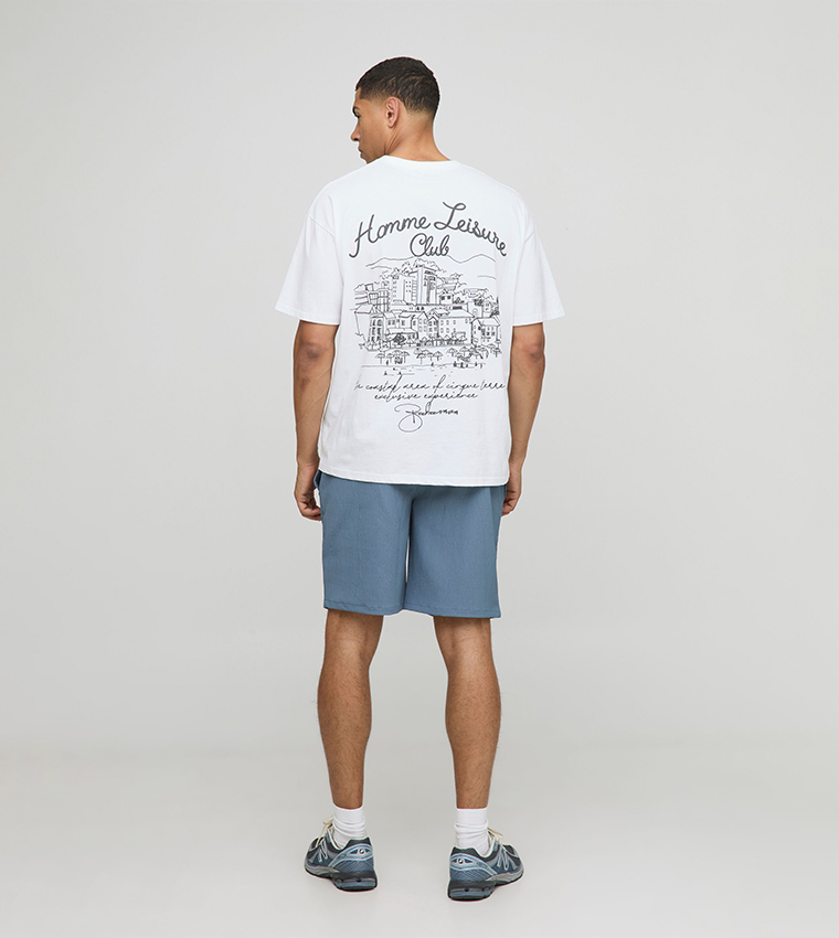 Textured Crinkle Cargo Shorts