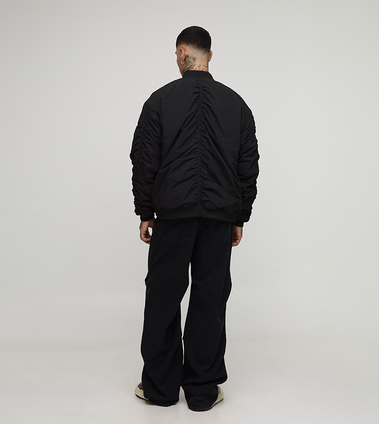 Tall Peached Embroidered Ma1 Bomber Jacket