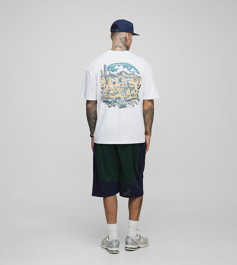 Tall Western Dallas Texas Landscape Print Oversized T-Shirt