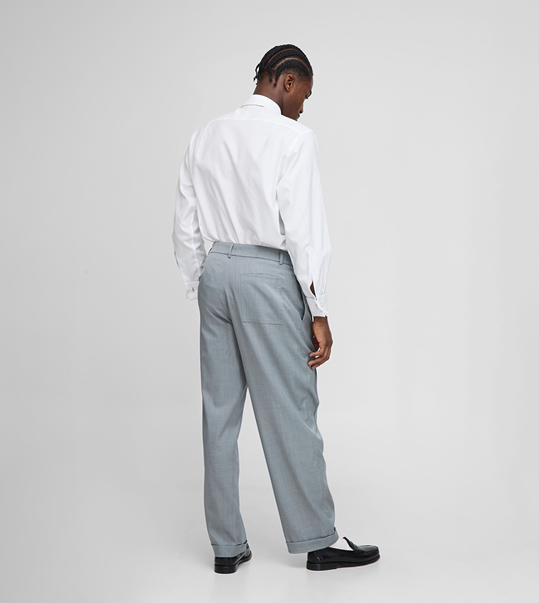 Pleated Front Tapered Trousers