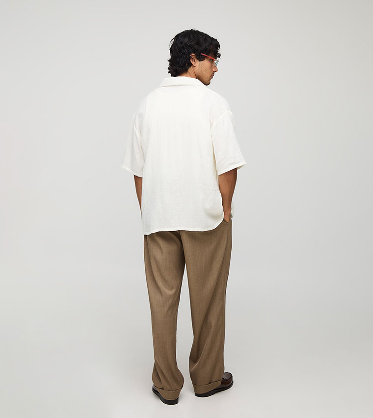 Pleated Front Tapered Trousers