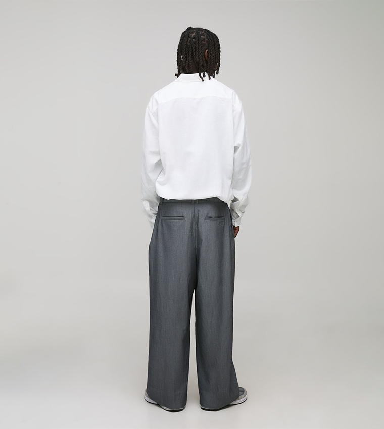 Pleat Front Tailored Wide Fit Smart Trousers